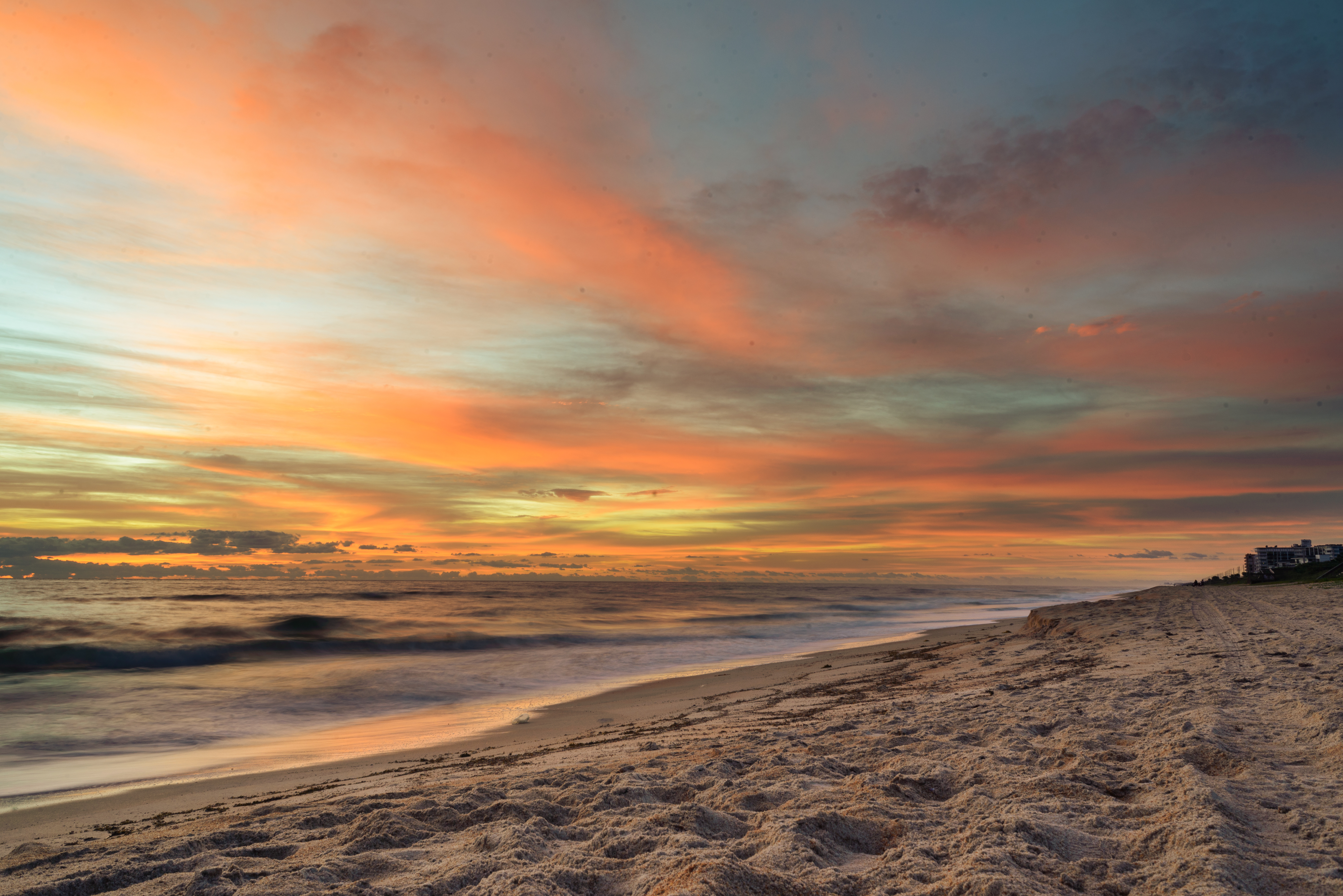 Sunrise from the beach in Ormond Beach Florida